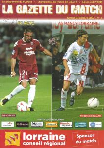 2007-10-27 : FCM – ASNL 2007/2008 – programme en pdf