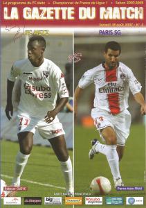 2007-08-18 : FCM – PSG 2007/2008 – programme en pdf