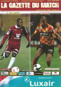 2009-02-23 : FCM – RCL 2008/2009 – programme en pdf