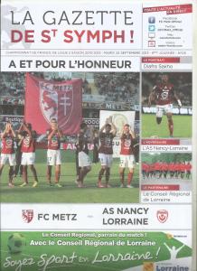 2013-09-24 : FCM – ASNL 2013/2014 – programme en pdf