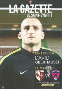 2015-10-16 : FCM – CF63 2015/2016 – programme en pdf