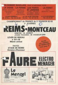 1982-09-04 : SdR-FCMB 1982/83 – programme en pdf
